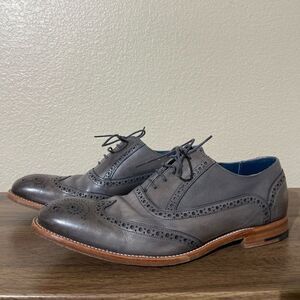 Barker Men's Gray Brogue Dress Shoes